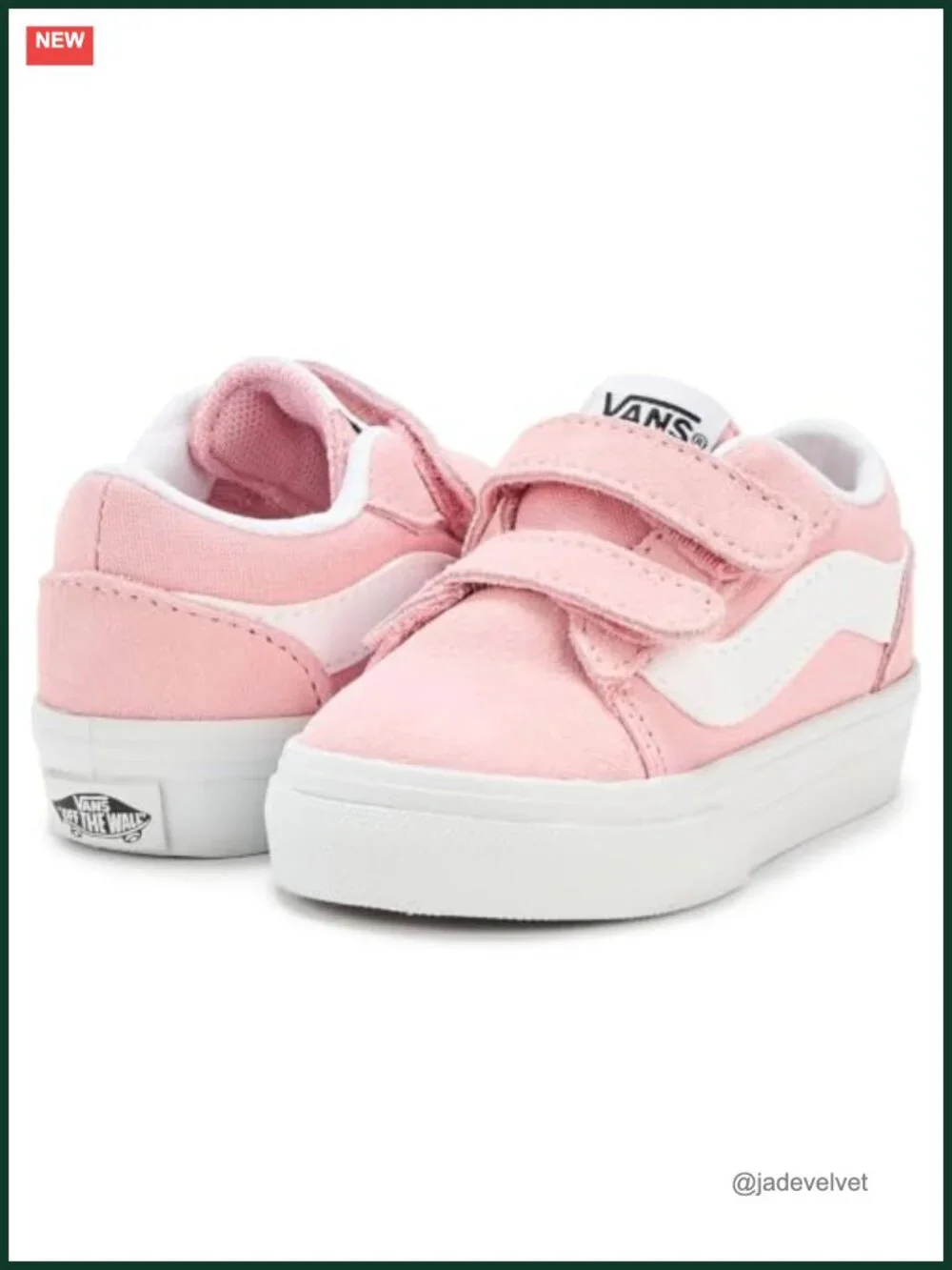 Kids' Low Top Hook & Loop Sneakers with Sidestripe